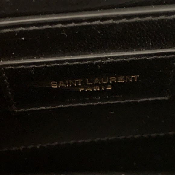 Saint Laurent Jamie Mini Quilted Wool Grey Crossbody Bag - Picture 7 of 8